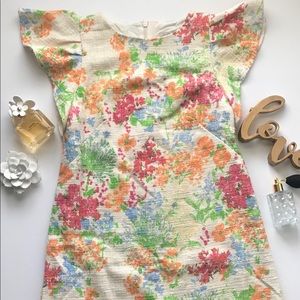 ASOS• textured• floral a line dress